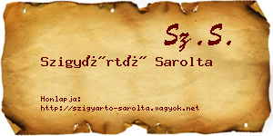 Szigyártó Sarolta névjegykártya
