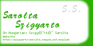 sarolta szigyarto business card